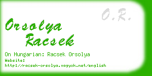 orsolya racsek business card
